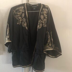 Misplaced -ask- Cynthia Rowley Embroidered Kimono Jacket- 779 $50 or $45 w/offer